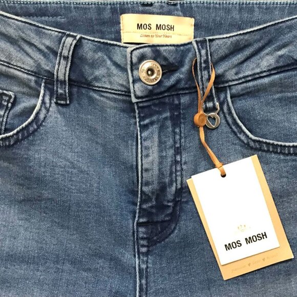 Mos Mosh Vice Blue Jeans - Size 27 - Slim Fit - NWT- Medium Blue - Picture 2 of 15